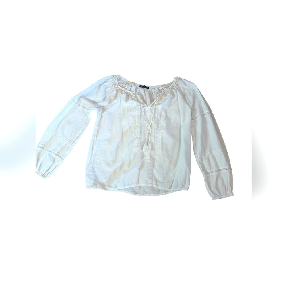 ABERCROMBIE AND FITCH LONG SLEEVE LIGHTWEIGHT PEASANT SHIRT